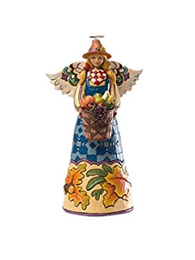 Jim Shore Pick of The Patch Harvest Angel with Basket Thanksgiving Day Figurine