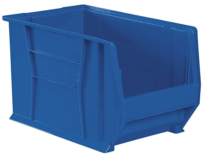 Akro-Mils 30283 20-Inch D by 18-Inch W by 12-Inch H Super Size Plastic Stacking Storage Akro Bin, Blue