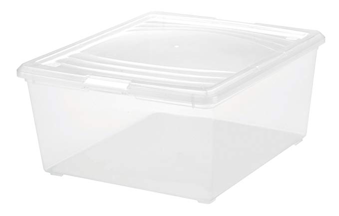 Clear Plastic Storage Box, 21 Qt. - Set of 4 (Clear)