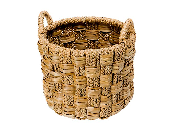 KOUBOO Round Braided Seagrass Basket, Small