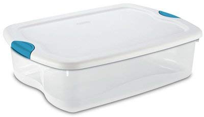 Sterilite 32-Quart Clear Stackable Latching Storage Box Container, 6 Pack | 1496