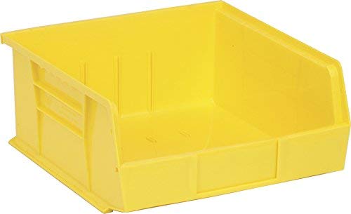 Quantum QUS235 Plastic Storage Stacking Ultra Bin, 10-Inch by 11-Inch by 5-Inch, Yellow, Case of 6