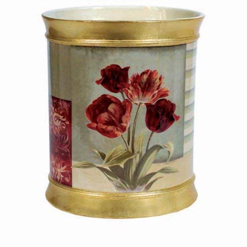 Blonder Home Accents Expressions Tulip and Lily Wastepaper Basket