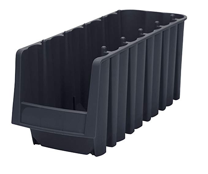 Akro-Mils 30778 Economy Stacking Nesting Plastic Storage Bin, 17-7/8-Inch Long by 8-3/8-Inch Wide by 7-Inch High, Black, Case of 8