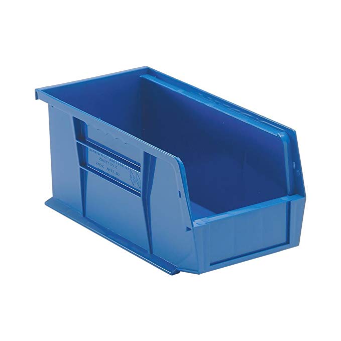 Quantum QUS230 Plastic Storage Stacking Ultra Bin, 10-Inch by 5-Inch by 5-Inch, Blue, Case of 12