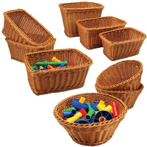 Constructive Playthings CPX-224 Plastic Woven Baskets Set of 9
