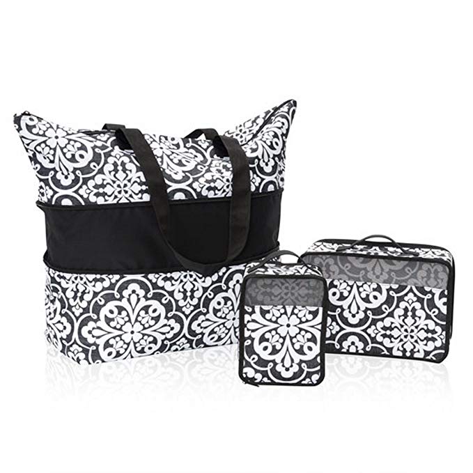 Thirty One Expand-A-Tote Bundle in Medallion Medley - No Monogram - 8585