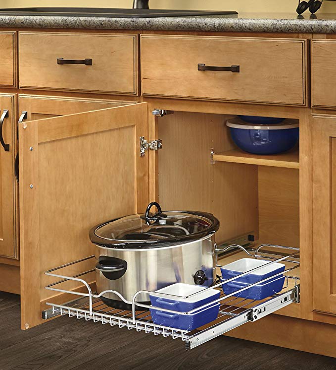 Rev-A-Shelf - 5WB1-1520-CR - 15 in. W x 20 in. D Base Cabinet Pull-Out Chrome Wire Basket