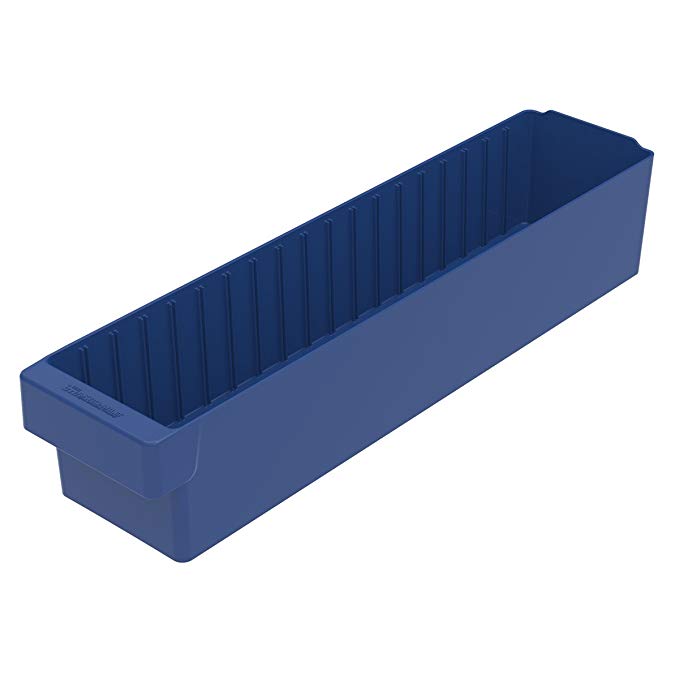 Akro-Mils 31164 23-7/8-Inch L by 5-9/16-Inch W by 4-5/8-Inch H, AkroDrawer Plastic Storage Drawer, Blue, Case of 6