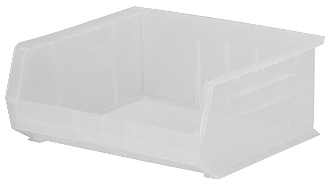 Akro-Mils 30235 Plastic Storage Stacking AkroBin, 11-Inch by 11-Inch by 5-Inch, Clear, Case of 6