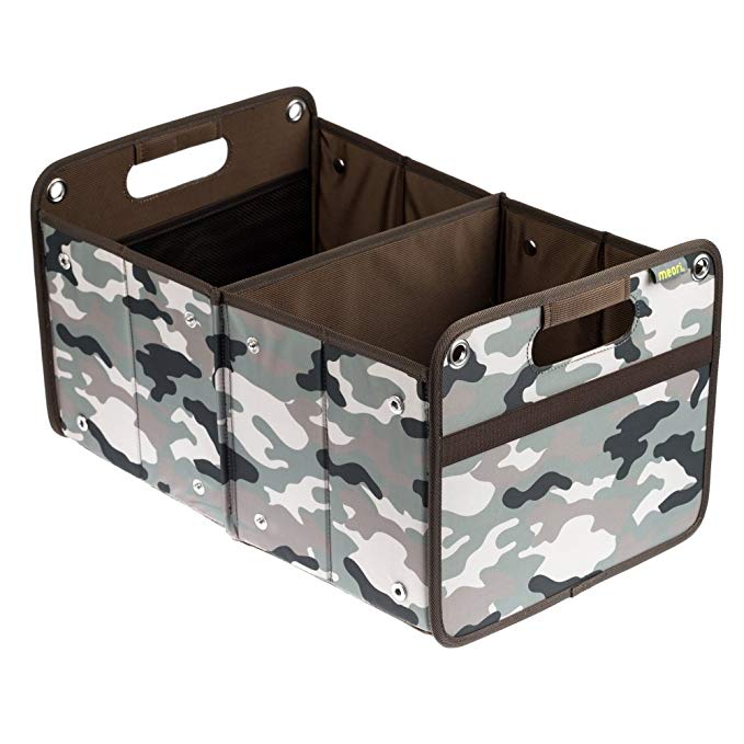 meori Outdoor Foldable Storage Box, Weatherproof and Adjustable (15 Liter/4 Gallon or 30 Liter/8 Gallon), in Khaki Camouflage To Organize and Carry Up To 65lbs