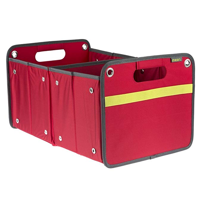 meori Outdoor Foldable Storage Box, Weatherproof and Adjustable (15 Liter/4 Gallon or 30 Liter/8 Gallon), in Bahia Red To Organize and Carry Up To 65lbs