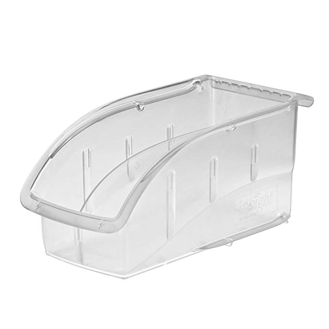 Akro-Mils 305B1 Insight Ultra-Clear Plastic Hanging and Stacking Storage Bin, 10-7/8-Inch Long by 5-1/2-Inch Wide by 5-1/4-Inch Wide, Case of 12