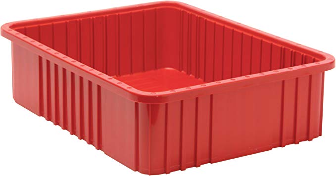 Quantum Storage Systems DG93060RD Dividable Grid Container 22-1/2-Inch Long by 17-1/2-Inch Wide by 6-Inch High, Red, 3-Pack