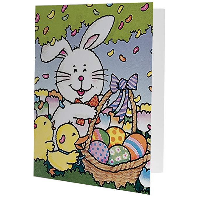 4x6 Easter Bunny with Basket Photo Folders - 100 Pack