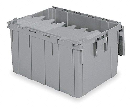 Attached Lid Container, 3.8 cu ft, Gray