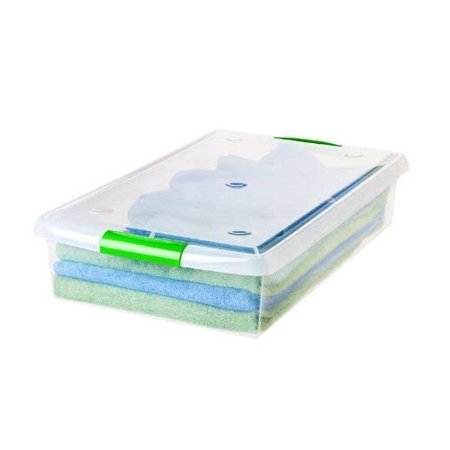 Underbed Plastic Storage Container - Set of Four (Clear) (6.25
