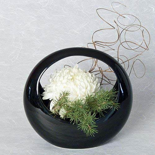 Ceramic Ikebana Basket Container for Japanese Flower Arranging | Ziji