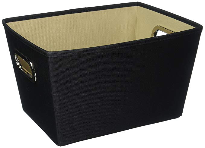 Honey-Can-Do SFT-03072 Nesting Tote with Handle, Medium, Black